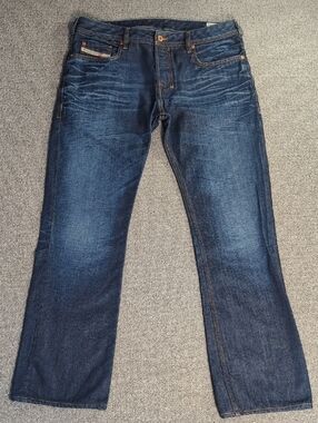 Diesel Zatiny Jeans Blue Bootcut Denim 0073N Wash Deep Indigo Button Fly